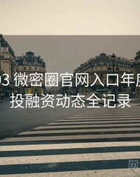 2025-03 微密圈官网入口年度盘点：投融资动态全记录