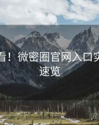 冲浪必看！微密圈官网入口实战攻略速览